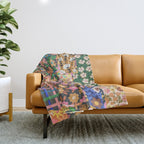 Hippie patchwork Throw Blanket Gallery Image 1