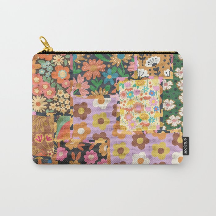 Hippie patchwork Carry All Pouch Gallery Image 1