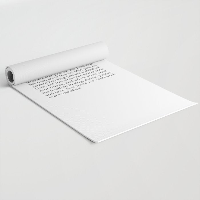 St. Therese Quote, May Today There be Peace, Yoga Mat Gallery Image 2