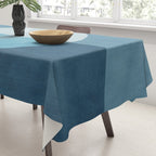 Deep Blue Geometric Moon Artwork Tablecloth Gallery Image 3