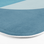 Deep Blue Geometric Moon Artwork Bath Mat Gallery Image 3