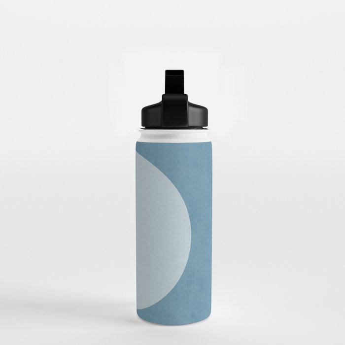 Deep Blue Geometric Moon Artwork Water Bottle Gallery Image 2