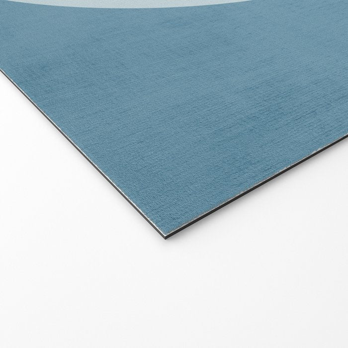 Deep Blue Geometric Moon Artwork Welcome Mat Gallery Image 2