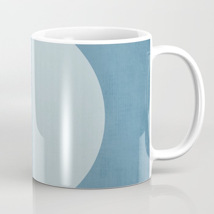 Deep Blue Geometric Moon Artwork Coffee Mug Gallery Image 1