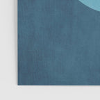 Deep Blue Geometric Moon Artwork Poster Gallery Image 3