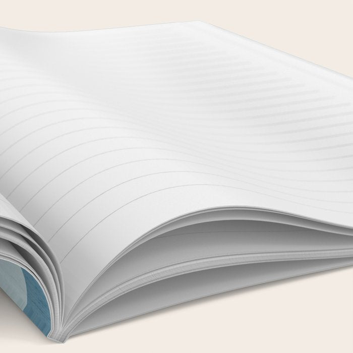 Deep Blue Geometric Moon Artwork Notebook Gallery Image 2
