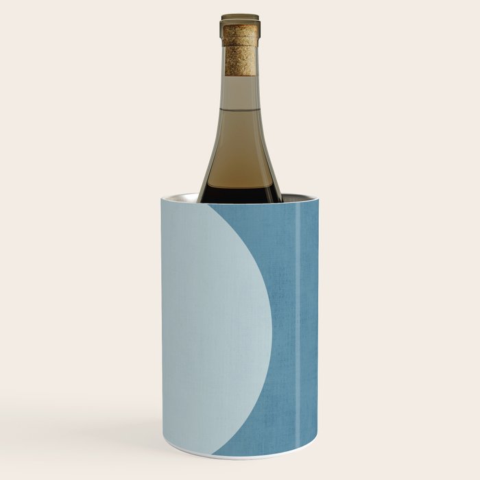 Deep Blue Geometric Moon Artwork Wine Chiller Gallery Image 3