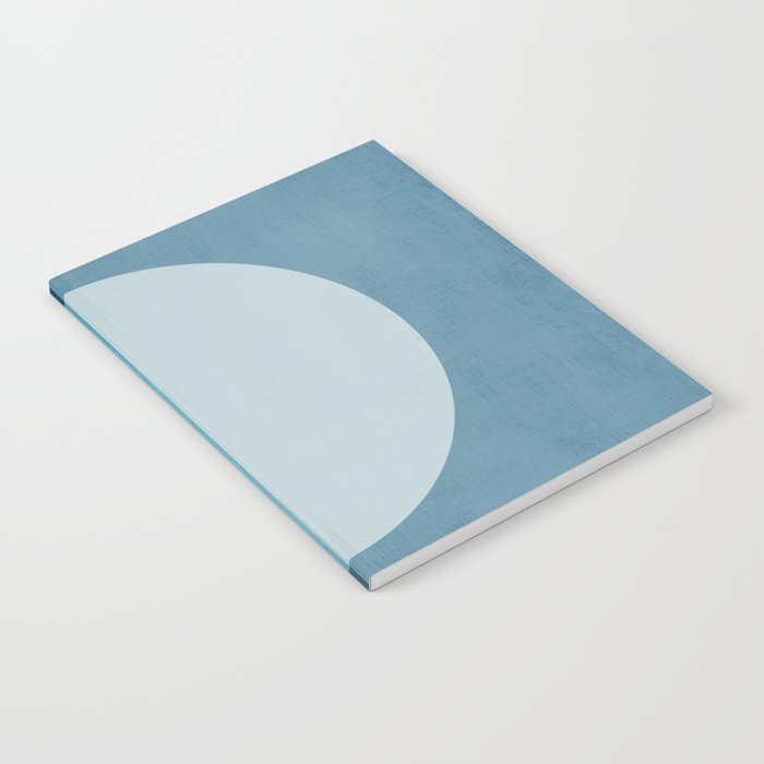 Deep Blue Geometric Moon Artwork Notebook Gallery Image 2
