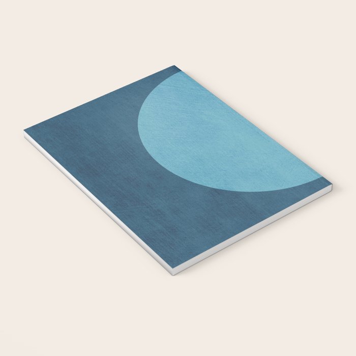 Deep Blue Geometric Moon Artwork Notebook Gallery Image 3