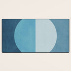 Deep Blue Geometric Moon Artwork Desk Mat Gallery Image 3