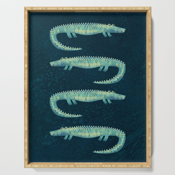 Alligator - or maybe Crocodile Serving Tray Gallery Image 1