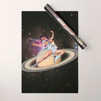 Saturn Queen // Skating in Space Wrapping Paper Gallery Image 1
