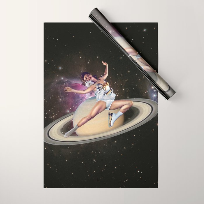 Saturn Queen // Skating in Space Wrapping Paper Gallery Image 1
