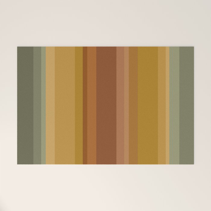 Retro Stripes XIII Welcome Mat Gallery Image 1