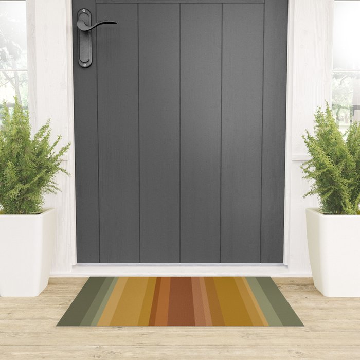 Retro Stripes XIII Welcome Mat Gallery Image 3