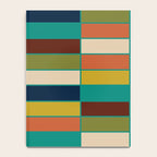 Mid Mod Blocks - Mid-century Modern Geometric Pattern in Mustard, Olive, Teal, and Orange Notebook Gallery Image 4