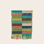 Mid Mod Blocks - Mid-century Modern Geometric Pattern in Mustard, Olive, Teal, and Orange Wall Hanging Gallery Image 1