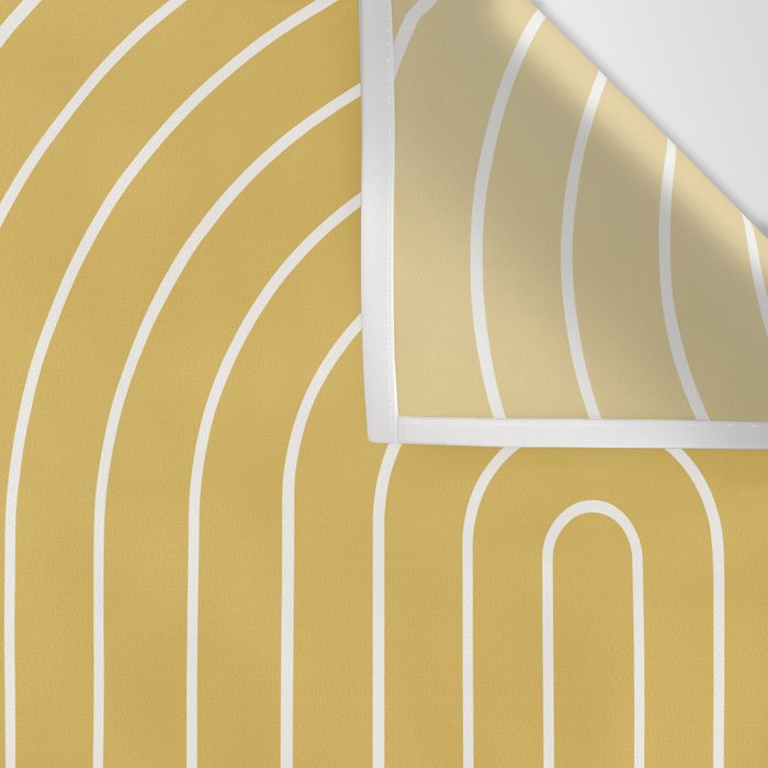 Minimal Line Curvature LXXIII Sunshine Yellow Mid Century Modern Arch Abstract Wall Tapestry Gallery Image 3