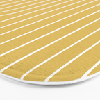 Minimal Line Curvature LXXIII Sunshine Yellow Mid Century Modern Arch Abstract Bath Mat Gallery Image 3