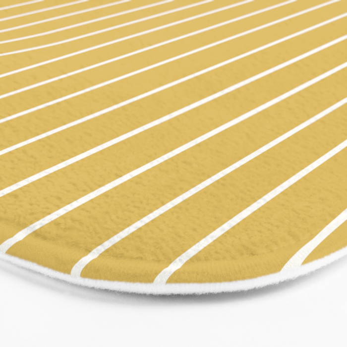 Minimal Line Curvature LXXIII Sunshine Yellow Mid Century Modern Arch Abstract Bath Mat Gallery Image 3