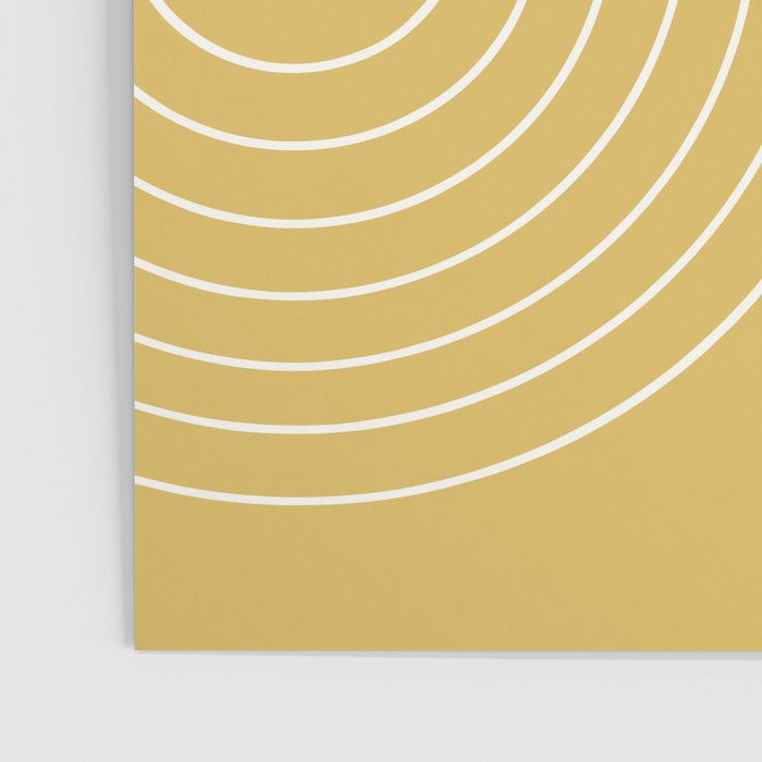 Minimal Line Curvature LXXIII Sunshine Yellow Mid Century Modern Arch Abstract Poster Gallery Image 3