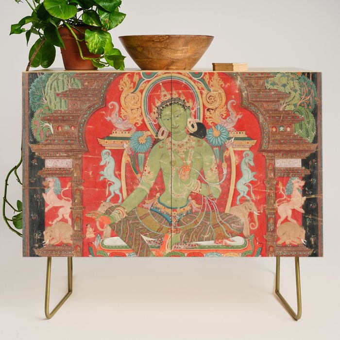 Green Tara 13th Century Tibetan Art Credenza Gallery Image 1