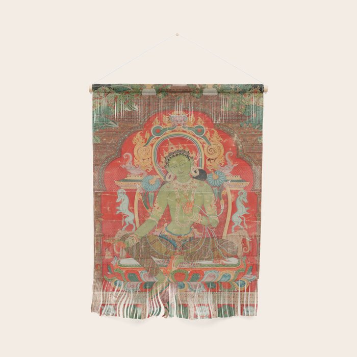 Green Tara 13th Century Tibetan Art Wall Hanging Gallery Image 1