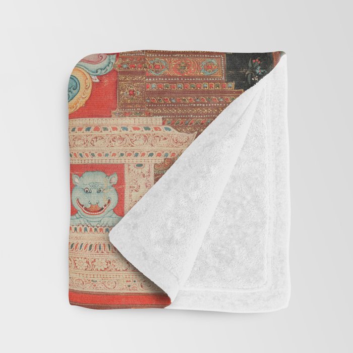 Green Tara 13th Century Tibetan Art Throw Blanket Gallery Image 3