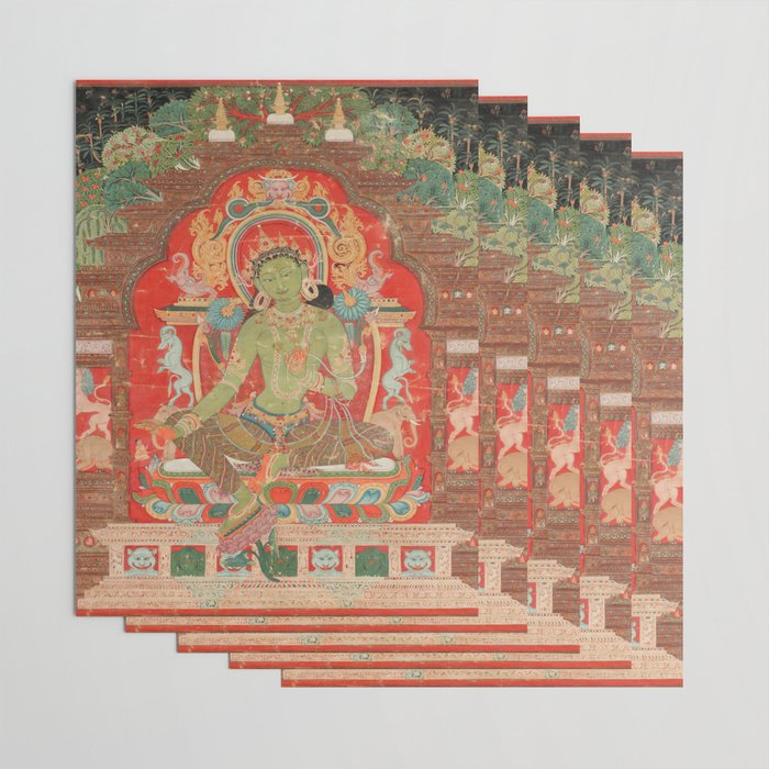 Green Tara 13th Century Tibetan Art Wrapping Paper Gallery Image 3