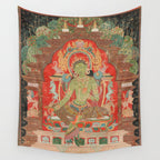 Green Tara 13th Century Tibetan Art Wall Tapestry Gallery Image 4
