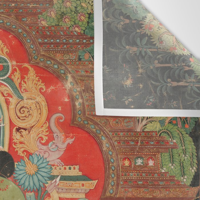 Green Tara 13th Century Tibetan Art Wall Tapestry Gallery Image 3