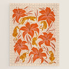Tigers & Tiger Lilies - Retro Jigsaw Puzzle Gallery Image 1
