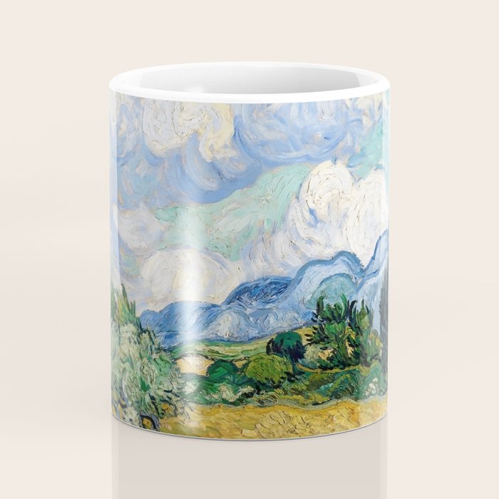 Wheat Field with Cypresses by Vincent van Gogh Coffee Mug Gallery Image 4