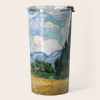 Wheat Field with Cypresses by Vincent van Gogh Travel Mug Gallery Image 2