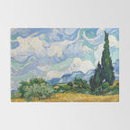 Wheat Field with Cypresses by Vincent van Gogh Rug Gallery Image 2