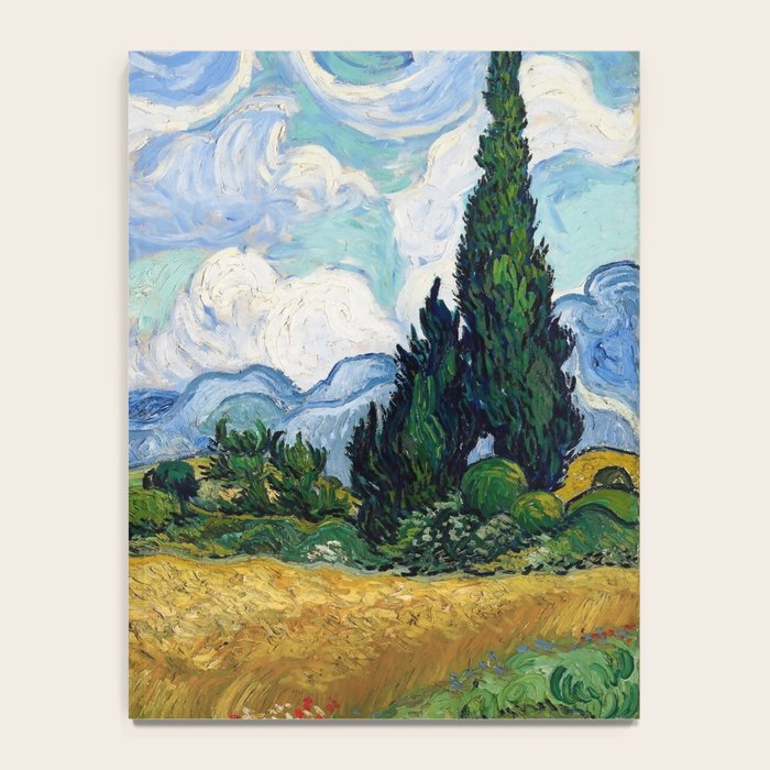 Wheat Field with Cypresses by Vincent van Gogh Notebook Gallery Image 4