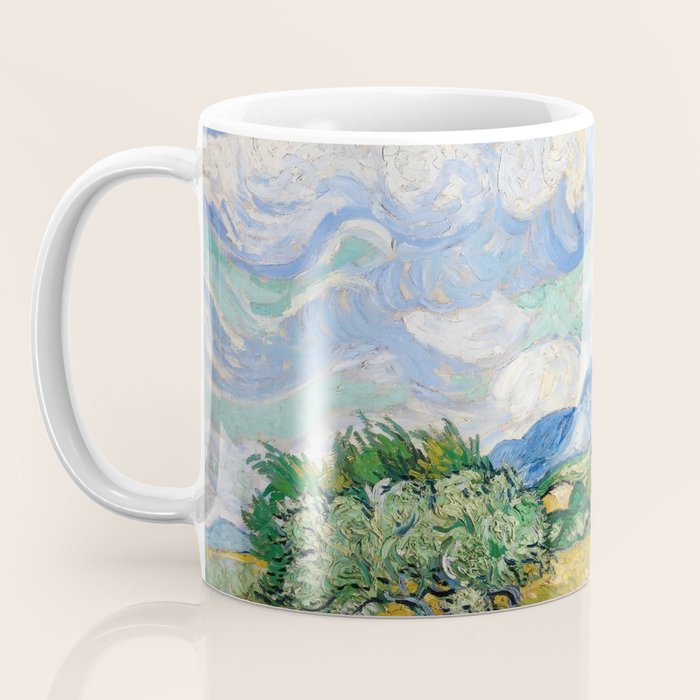 Wheat Field with Cypresses by Vincent van Gogh Coffee Mug Gallery Image 3