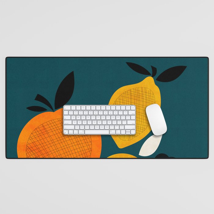 Retro Fruits minimal 2 Desk Mat Gallery Image 1