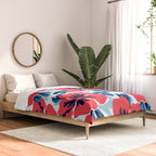 Tropical hibiscus summer flower art pattern Comforter Gallery Image 2