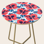 Tropical hibiscus summer flower art pattern Side Table Gallery Image 2