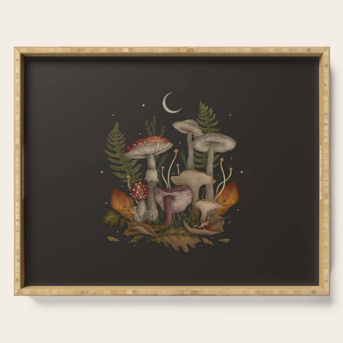 Autumn Mushrooms Serving Tray Gallery Image 1