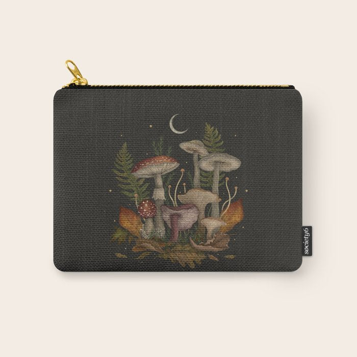Autumn Mushrooms Carry All Pouch Gallery Image 1