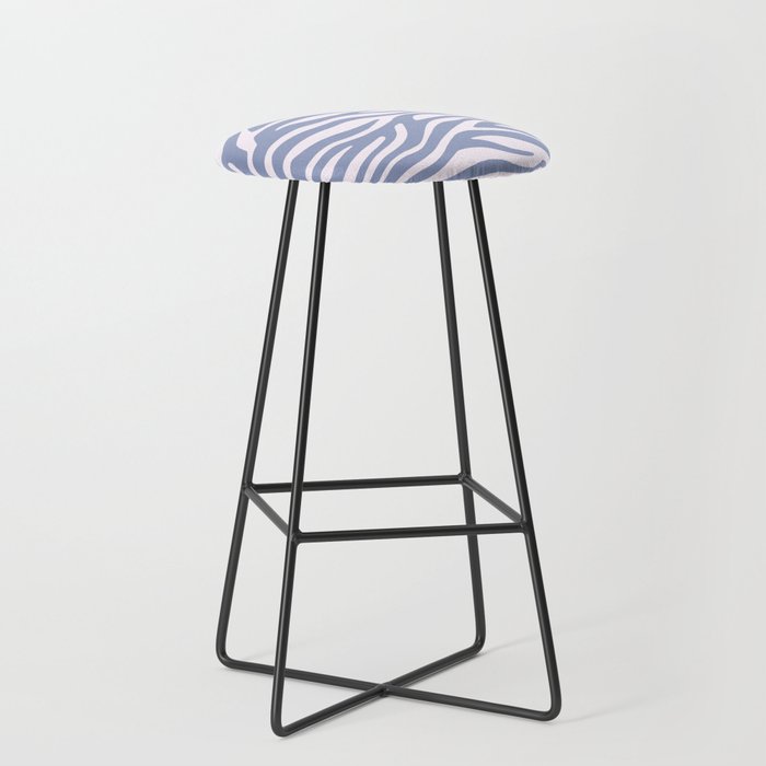 Blue Zebra Animal Print Stool Gallery Image 1