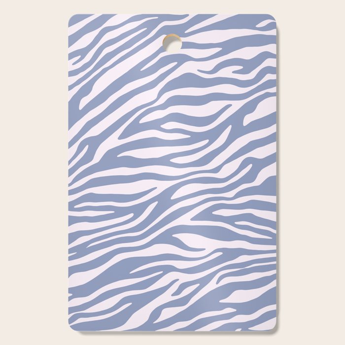 Blue Zebra Animal Print Cutting Board Gallery Image 1
