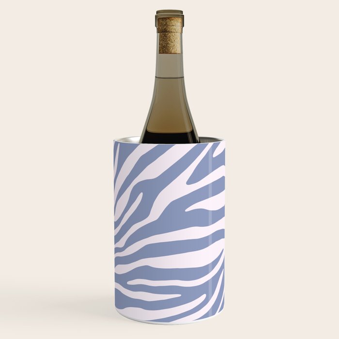 Blue Zebra Animal Print Wine Chiller Gallery Image 2