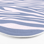 Blue Zebra Animal Print Bath Mat Gallery Image 3