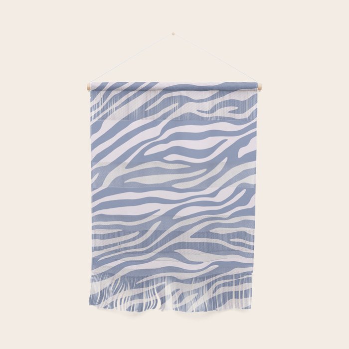 Blue Zebra Animal Print Wall Hanging Gallery Image 1