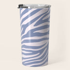 Blue Zebra Animal Print Travel Mug Gallery Image 3