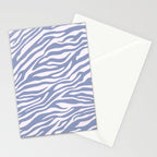 Blue Zebra Animal Print Stationery Card Gallery Image 2