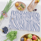 Blue Zebra Animal Print Cutting Board Gallery Image 2